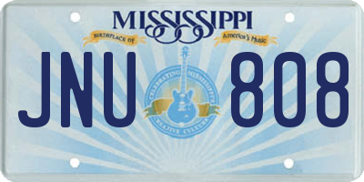 MS license plate JNU808