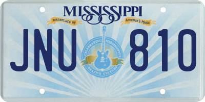 MS license plate JNU810