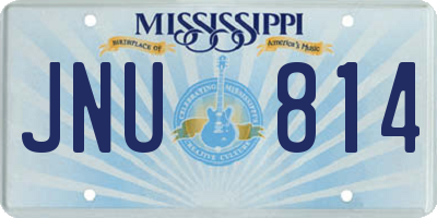 MS license plate JNU814