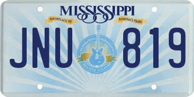MS license plate JNU819