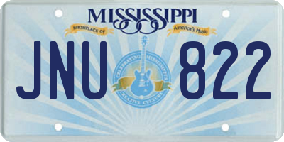 MS license plate JNU822