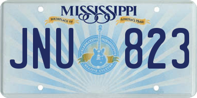 MS license plate JNU823
