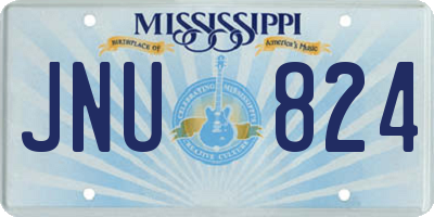 MS license plate JNU824