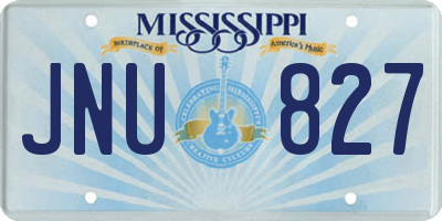MS license plate JNU827