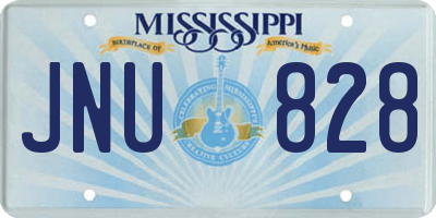 MS license plate JNU828