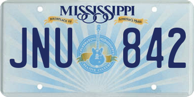 MS license plate JNU842