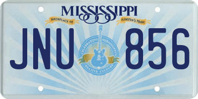 MS license plate JNU856
