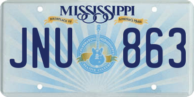 MS license plate JNU863