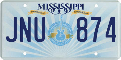 MS license plate JNU874