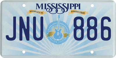 MS license plate JNU886