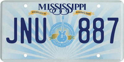 MS license plate JNU887