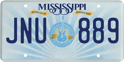MS license plate JNU889