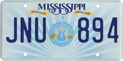 MS license plate JNU894