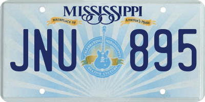 MS license plate JNU895