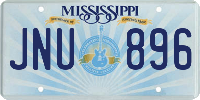 MS license plate JNU896