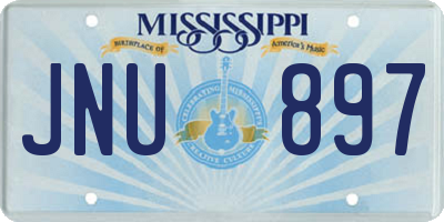 MS license plate JNU897