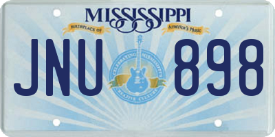 MS license plate JNU898