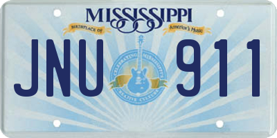 MS license plate JNU911