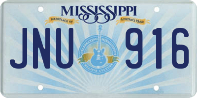 MS license plate JNU916