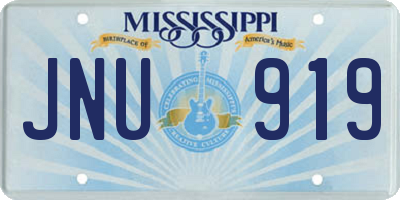 MS license plate JNU919