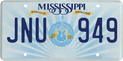 MS license plate JNU949