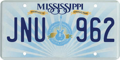 MS license plate JNU962