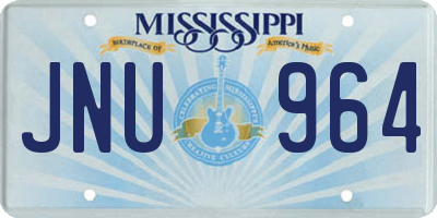 MS license plate JNU964