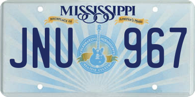 MS license plate JNU967