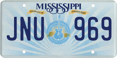 MS license plate JNU969