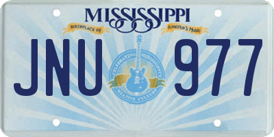 MS license plate JNU977
