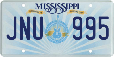 MS license plate JNU995