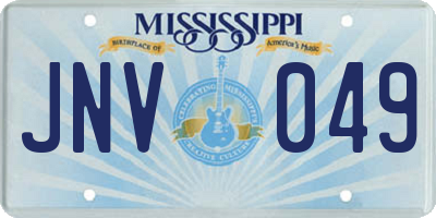 MS license plate JNV049