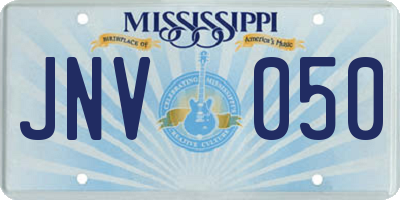 MS license plate JNV050