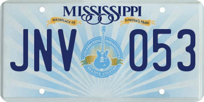 MS license plate JNV053