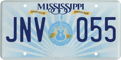 MS license plate JNV055