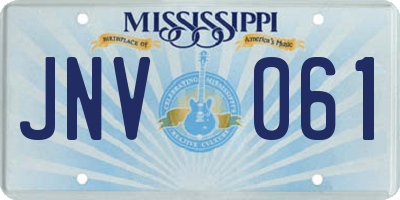 MS license plate JNV061