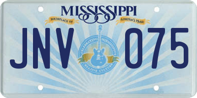 MS license plate JNV075