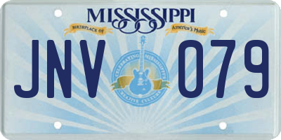 MS license plate JNV079