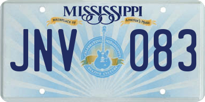 MS license plate JNV083