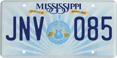 MS license plate JNV085