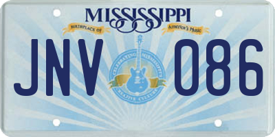 MS license plate JNV086