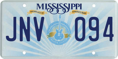 MS license plate JNV094