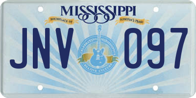 MS license plate JNV097