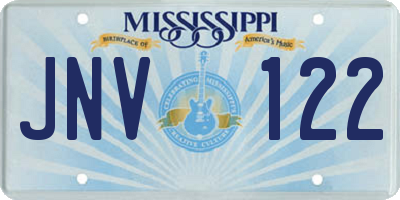 MS license plate JNV122