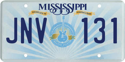 MS license plate JNV131
