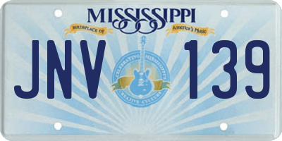 MS license plate JNV139