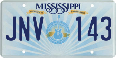 MS license plate JNV143