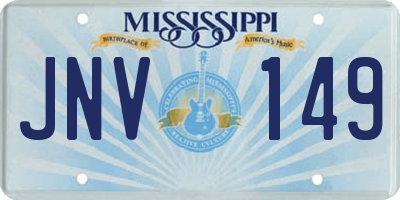 MS license plate JNV149