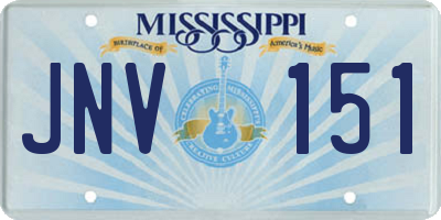 MS license plate JNV151