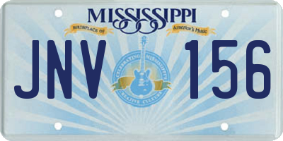MS license plate JNV156